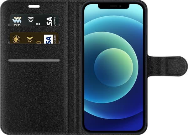 Kompatibelt Lommeboketui til Apple iPhone 12 Grå midnattskatt grå