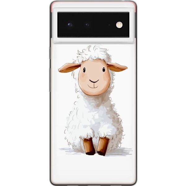 Google Pixel 6 Läpinäkyvä kuori Suloinen Lammas - lasten ja vauvan tuotteita sarjakuvatyyliin