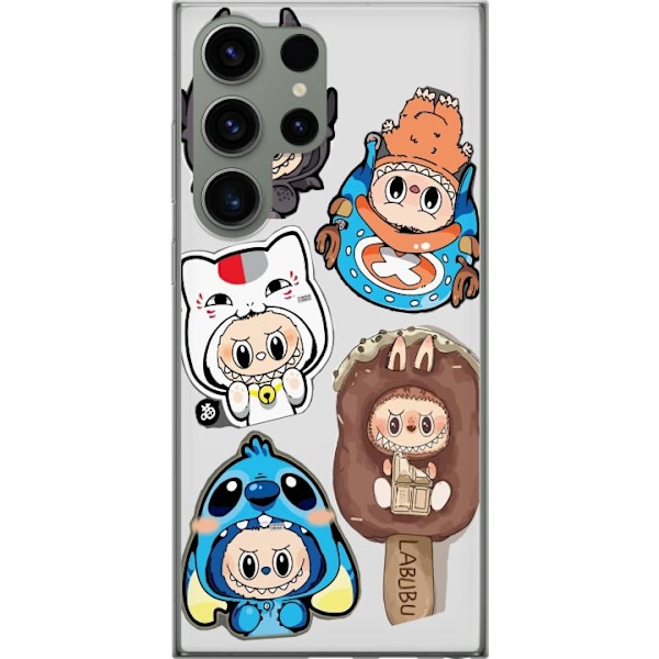 Samsung Galaxy S23 Ultra Läpinäkyvä kuori Labubu hahmokokoelma - Pop Mart Labubu The Monsters väriluulisessa muotoilussa