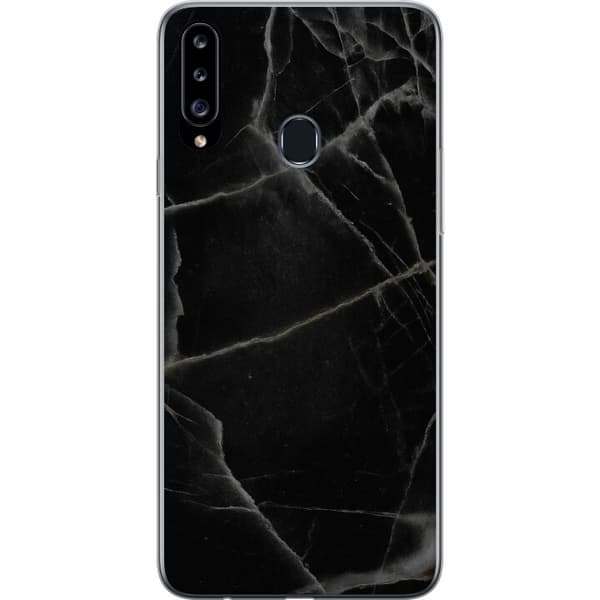 Kompatibel Mobilcover til Samsung Galaxy A20s Sort marmor