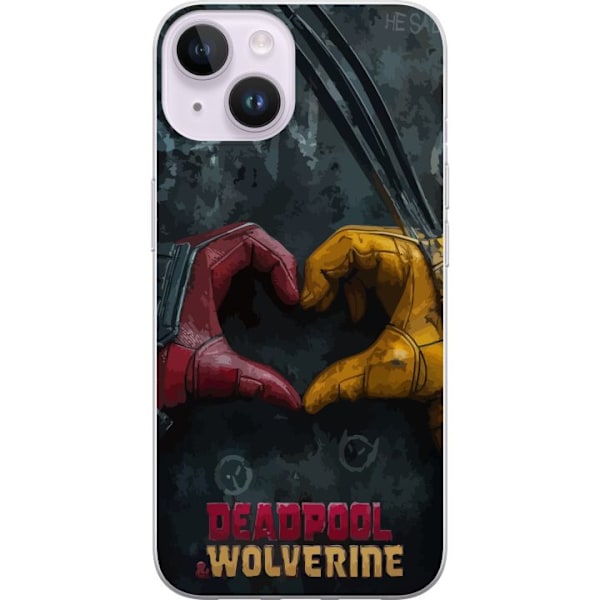 Apple iPhone 15 Gjennomsiktig deksel Wolverine Deadpool