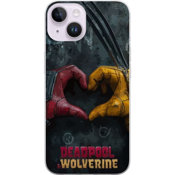 Kompatibelt Mobilskal till Apple iPhone 15 Wolverine Deadpool