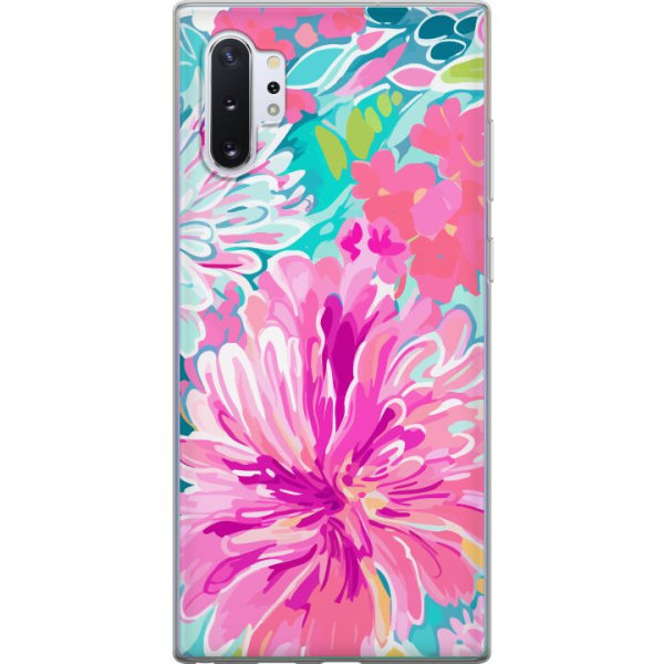 Samsung Galaxy Note10+ Gennemsigtig cover Blomsterrebs