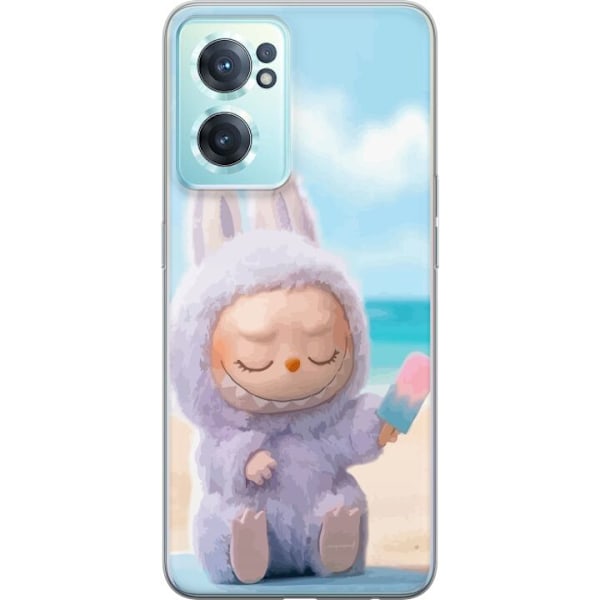 OnePlus Nord CE 2 5G Genomskinligt Skal Labubu Pink Mood – Rosa monsterdesign