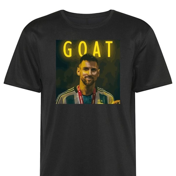 Tränings-T-shirt | Sport-T-shirt för Vuxen Goat Messi svart Small