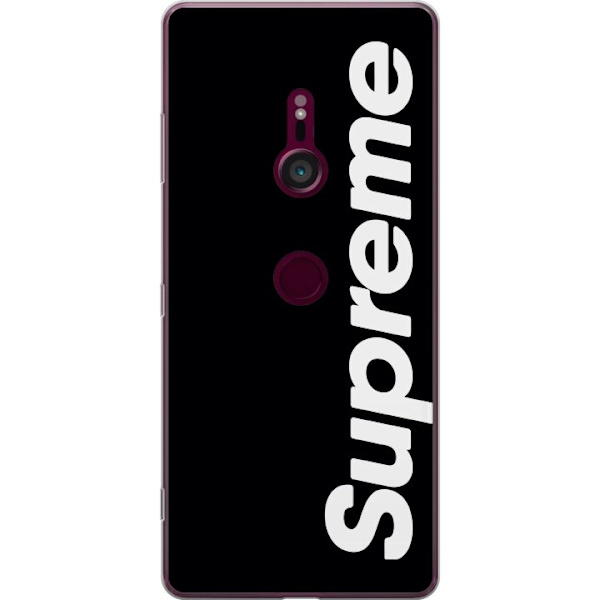 Sony Xperia XZ3 Gennemsigtig cover Supreme Sort Hvid Streetwear Design Klassisk Modeikon Trend Urban Stil Grafiskt Motiv Populær