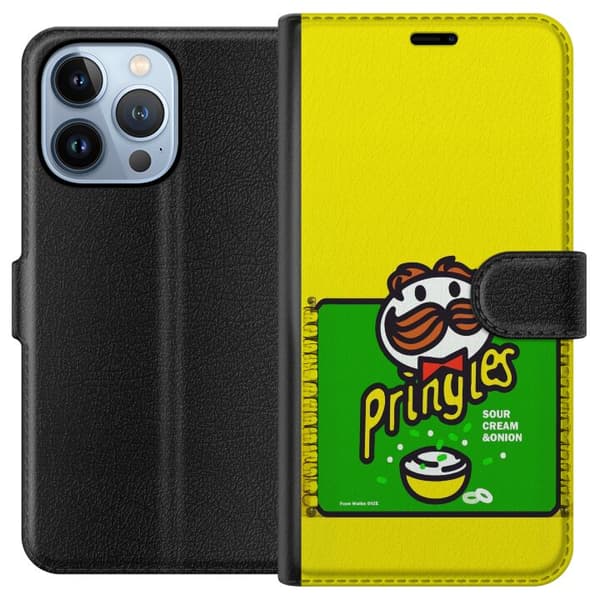 Kompatibel Tegnebogsetui til Apple iPhone 13 Pro Pringles gul
