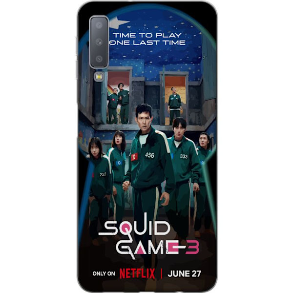Samsung Galaxy A7 (2018) Läpinäkyvä kuori Squid Game Kausi 3 TV-sarjan hahmot Suositut TV-sarja Motiivit Ikoni Jännitys Draama Aasialainen suunnit