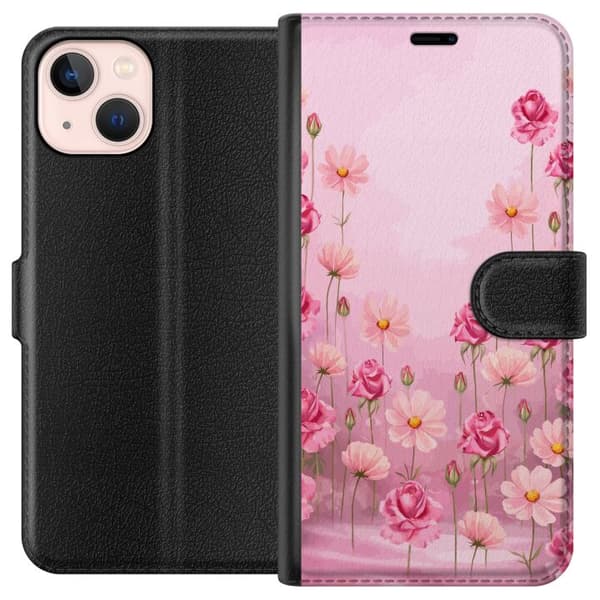 Kompatibelt Lommeboketui til Apple iPhone 13 mini Kronbladdrøm Myk blush