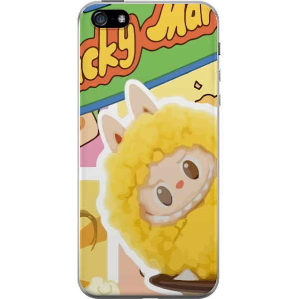 Apple iPhone 5 Genomskinligt Skal Labubu Wacky Mart Pop Mart Serie Samlarfigur Söt Design Populärt Motiv Figurserie Kreativ Art Toy