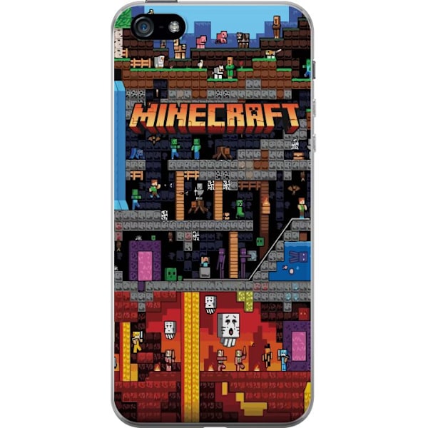 Apple iPhone 5 Läpinäkyvä kuori Minecraft