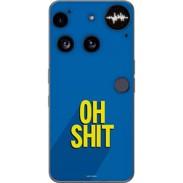 Kompatibelt Mobilskal till Nothing Phone (3) Oh Shit text blå