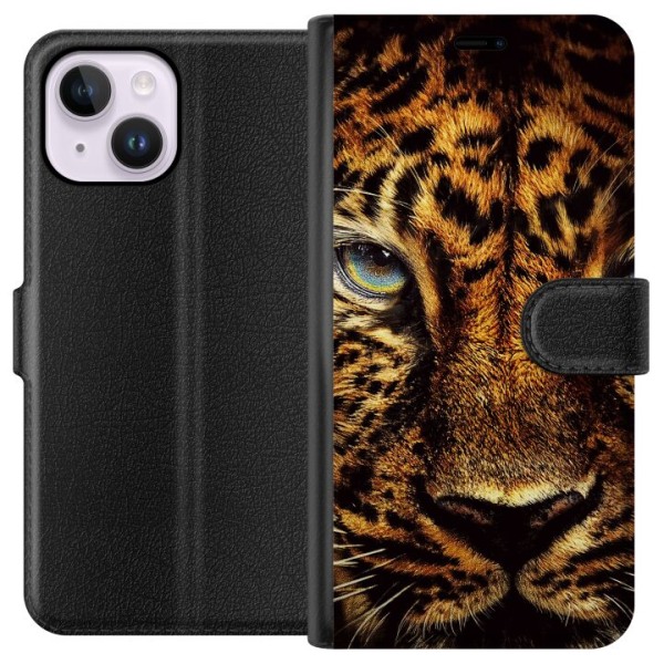 Apple iPhone 15 Plus Lommeboketui leopard