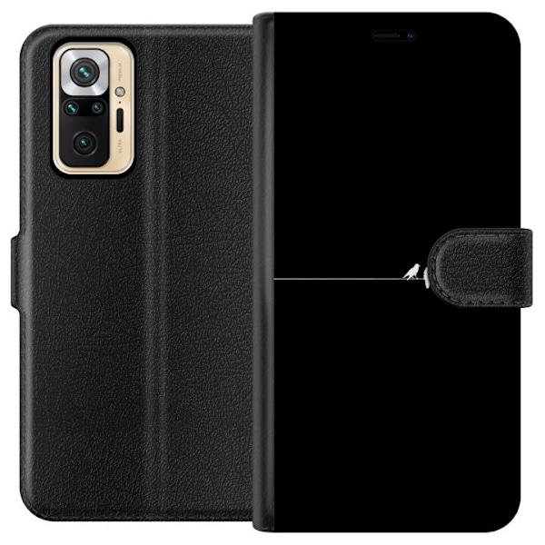 Xiaomi Redmi Note 10 Pro Lompakkokotelo Minimalistiset linnut musta