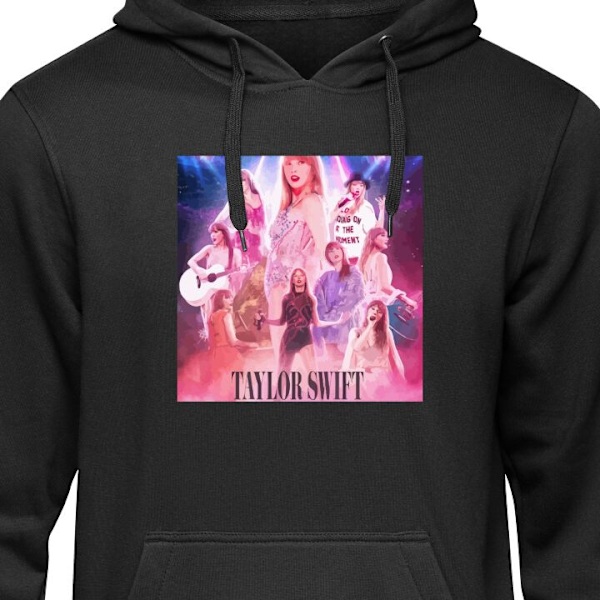 Hoodie för Vuxen | Bekväm Huvtröja Taylor Swift svart XXL