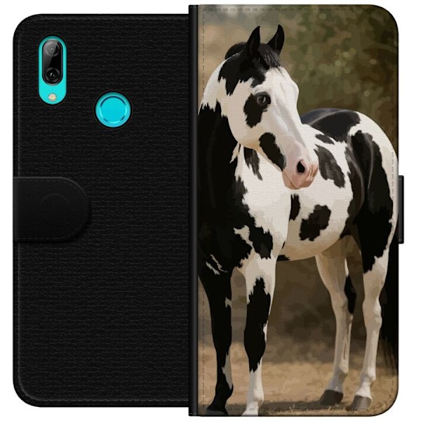 Huawei P smart 2019 Plånboksfodral Vacker Häst – elegant illustration av hästmotiv