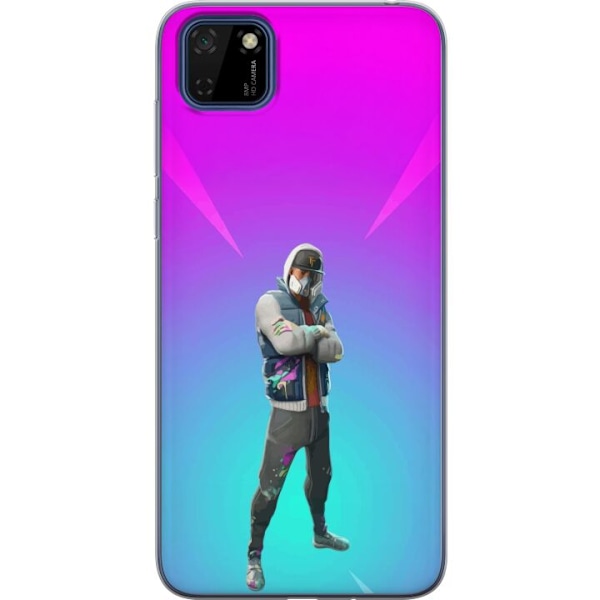 Huawei Y5p Läpinäkyvä kuori musta ritari fortnite