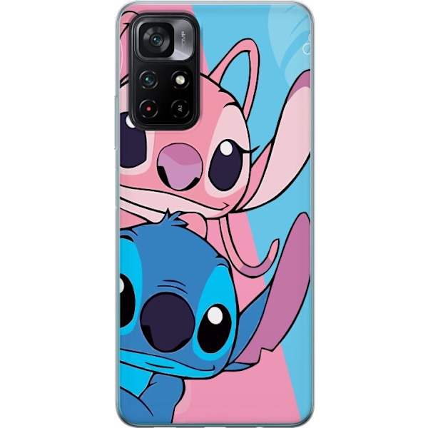 Xiaomi Poco M4 Pro 5G Genomskinligt Skal Stitch & Angel