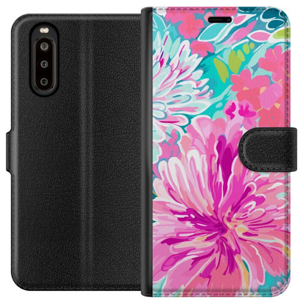 Sony Xperia 10 II Tegnebogsetui Blomsterrebs