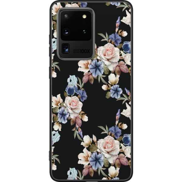 Samsung Galaxy S20 Ultra Sort cover Blomstret