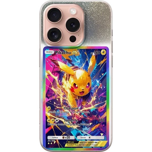 Kompatibelt Mobildeksel til Apple iPhone 16 Pro Pikachu gul