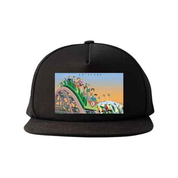 Snapback-lue svart one size