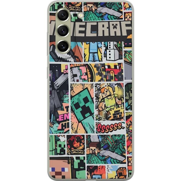 Samsung Galaxy S21 FE 5G Gjennomsiktig deksel Minecraft Kunsth