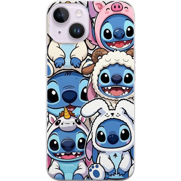 Kompatibelt Mobildeksel til Apple iPhone 14 Stitch Disney Lilo Stitch blå alien søt figur