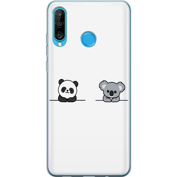 Huawei P30 lite Gjennomsiktig deksel Panda Koala