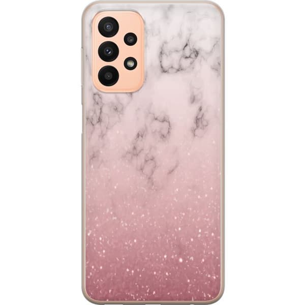 Kompatibelt Mobildeksel til Samsung Galaxy A23 Myk rosa marmor