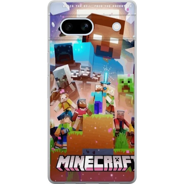 Google Pixel 7a Genomskinligt Skal Minecraft