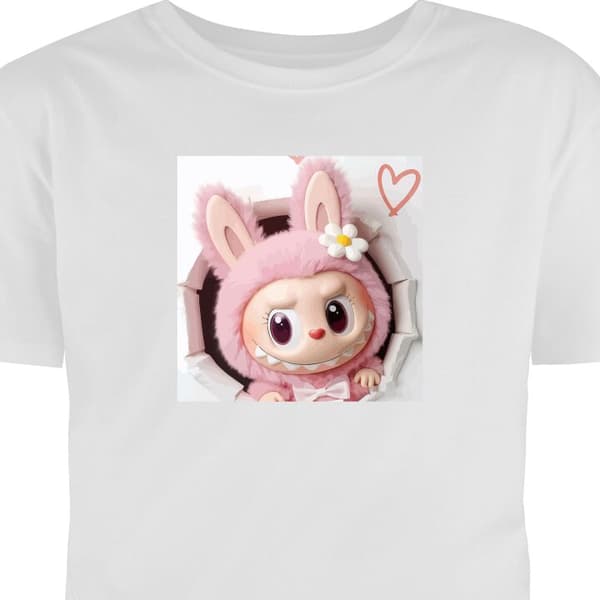 Barn T-shirt Vit 7-8 År Vinyl monsterfigur kawaii edition samlardocka vit 7-8 År