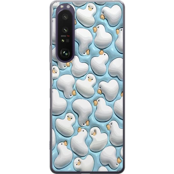 Kompatibelt Mobilskal till Sony Xperia 1 III Bubbliga Ankor Blå