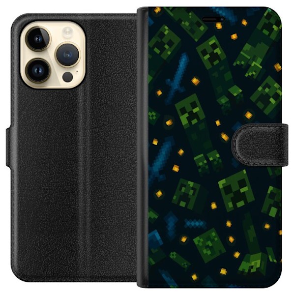 Apple iPhone 14 Pro Max Lommeboketui Minecraft Dungeons Mob
