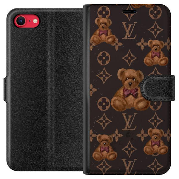 Apple iPhone 8 Tegnebogsetui Louis Vuitton Teddybjørn Mønster Luksus Mode Design Populært Motiv Mode Trend Luksuriøse Accessories