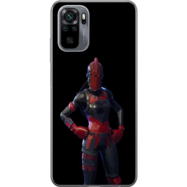 Xiaomi Redmi Note 10 Gjennomsiktig deksel Fortnite - Rød Ridd