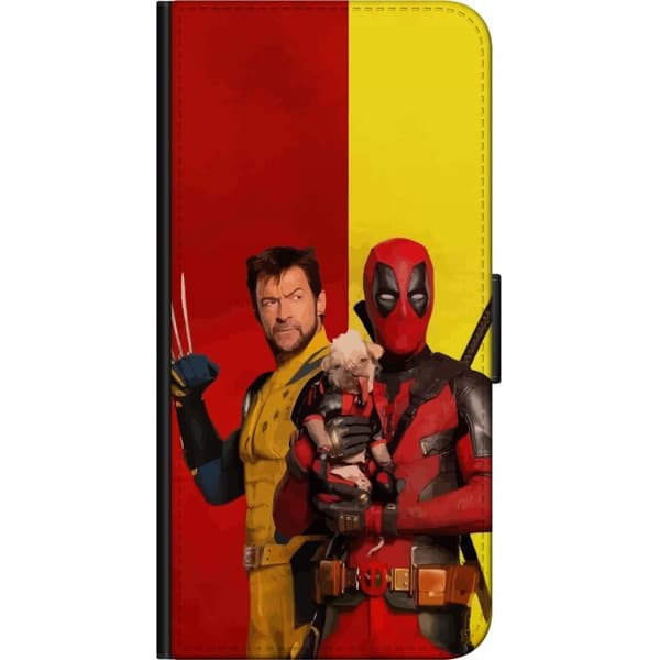 Kompatibel Tegnebogsetui til Samsung Galaxy A20s Deadpool & Wolverine