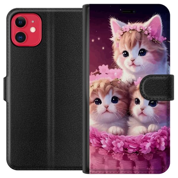 Kompatibel Tegnebogsetui til Apple iPhone 11 Katte