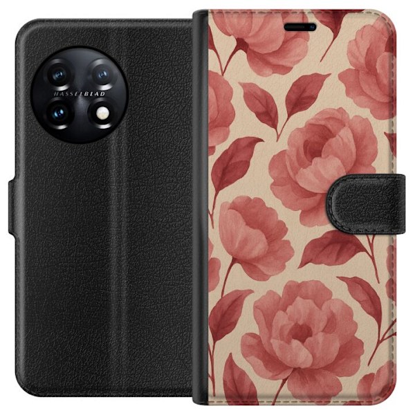 OnePlus 11 Lompakkokotelo Ruusun Kukinta