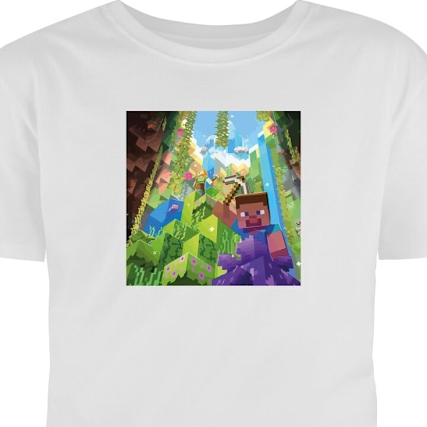 Barn-T-shirt | Bekväm T-shirt för Barn Minecraft vit 2-3 År