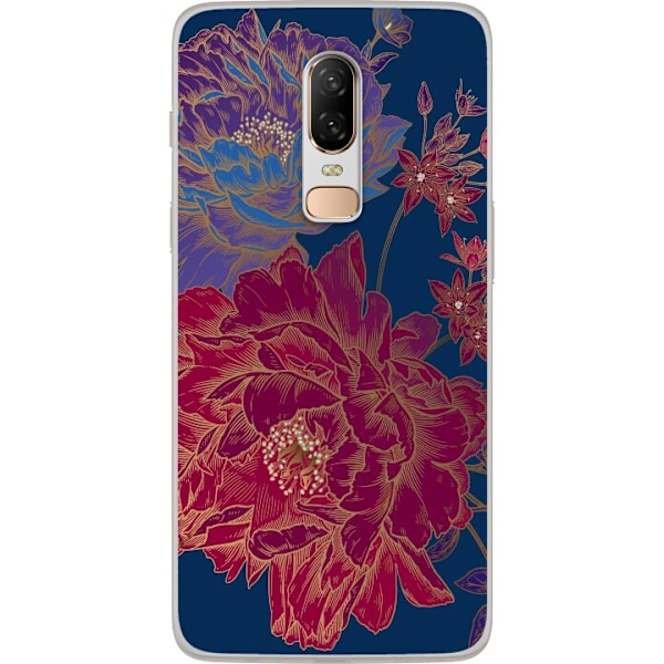 OnePlus 6 Gennemsigtig cover Blomster