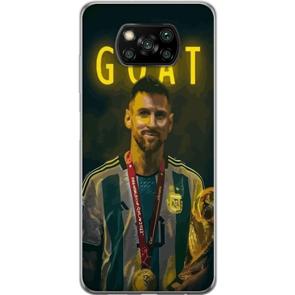 Xiaomi Poco X3 NFC Genomskinligt Skal Goat Messi