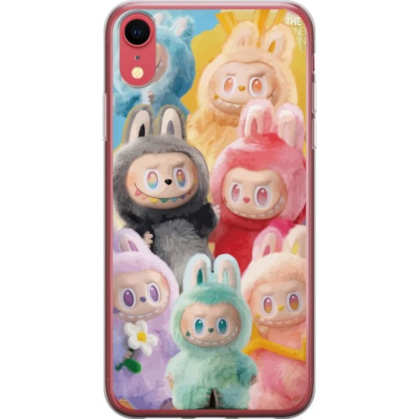 Apple iPhone XR Genomskinligt Skal Labubu Sketch Style – Han