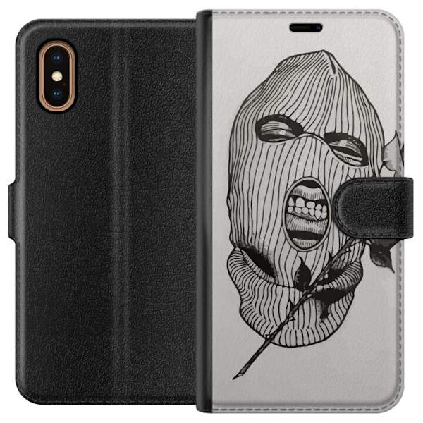 Apple iPhone XS Max Lompakkokotelo Hiihtomaski Ros Katutyö Muotoilu Graafinen Kuvio Jännitys Kaupunkityyli Katutaidetta Naamiaiset Symboli