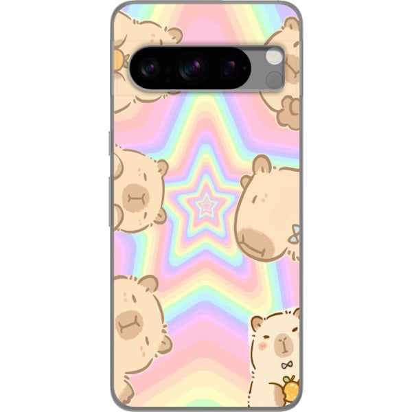 Google Pixel 8 Pro Läpinäkyvä kuori Kawaii Capybara Galaxy