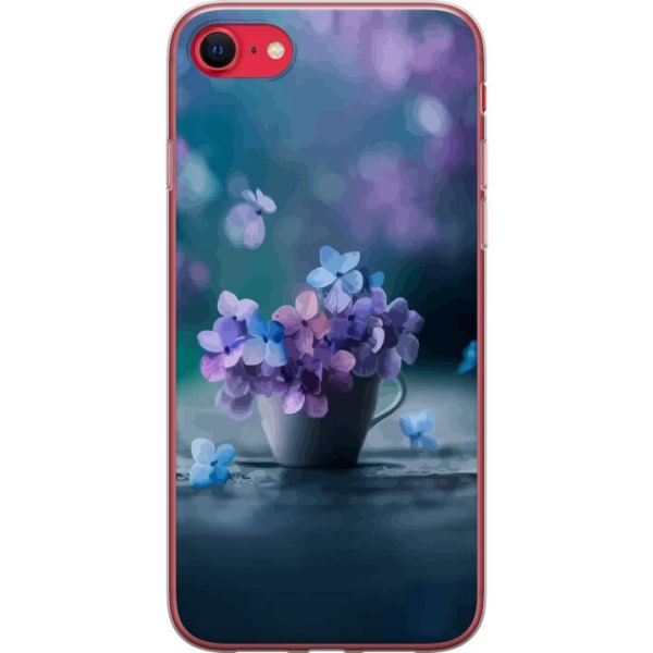Apple iPhone 8 Genomskinligt Skal Blommor Sött