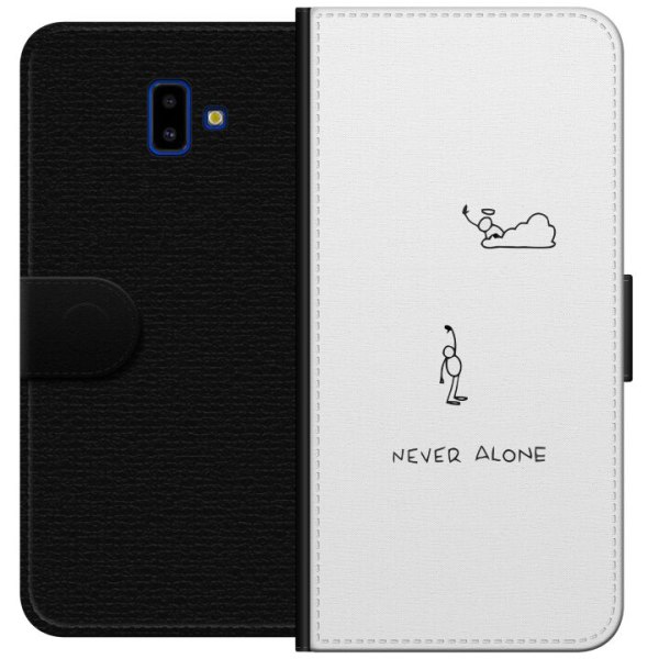 Samsung Galaxy J6+ Plånboksfodral Aldrig Ensam