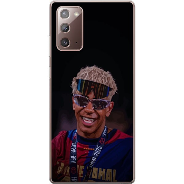 Samsung Galaxy Note20 Läpinäkyvä kuori  Lamine Yamal matkapuhelinkotelo tyylikkäässä urheilumuotoilussa