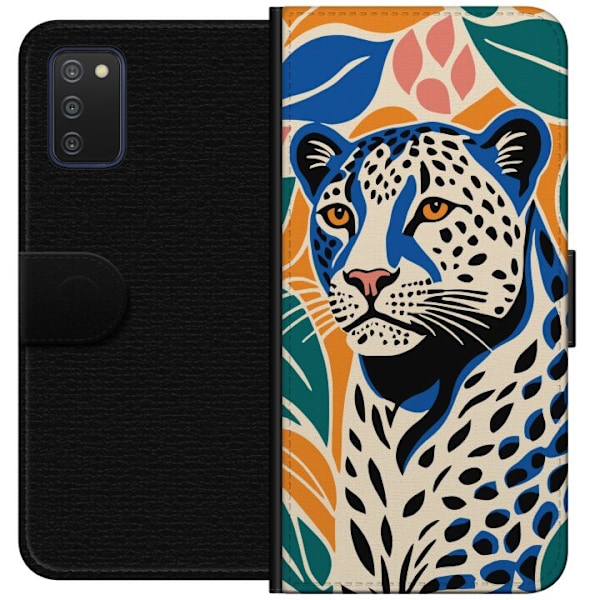 Samsung Galaxy A03s Lommeboketui Majestetisk Leopard