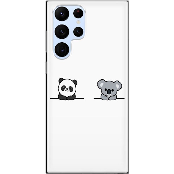 Samsung Galaxy S22 Ultra 5G Läpinäkyvä kuori Panda Koala